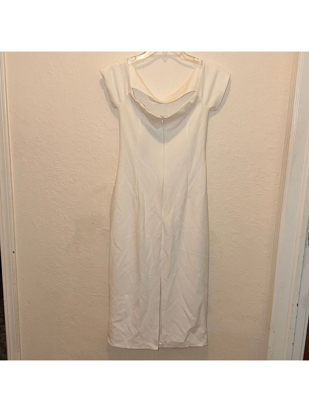 Lulus Wedding Dress Elegant White Cap Sleeve Dress Semi Formal Elegant Party - Picture 6 of 9